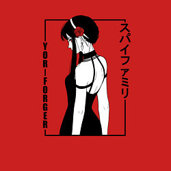 Свитшот хлопковый мужской Spy x Family Yor Forger со спины, цвет: красный — фото 2