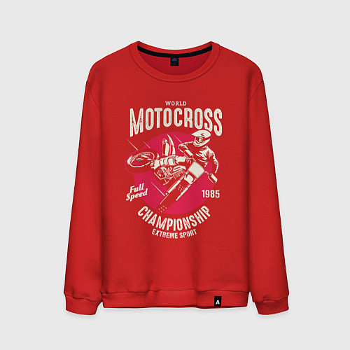 Мужской свитшот МОТОКРОСС ЧЕМПИОН / Красный – фото 1