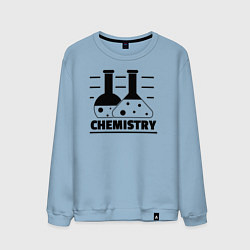 Свитшот хлопковый мужской CHEMISTRY химия, цвет: мягкое небо