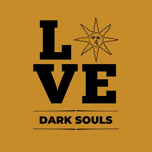 Мужской свитшот Dark Souls Love Classic / Горчичный – фото 3