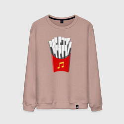 Мужской свитшот Картошка Фри Клавиши Фортепиано