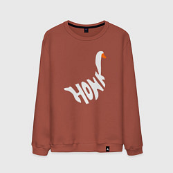 Свитшот хлопковый мужской Honk White Гусь Белый, цвет: кирпичный