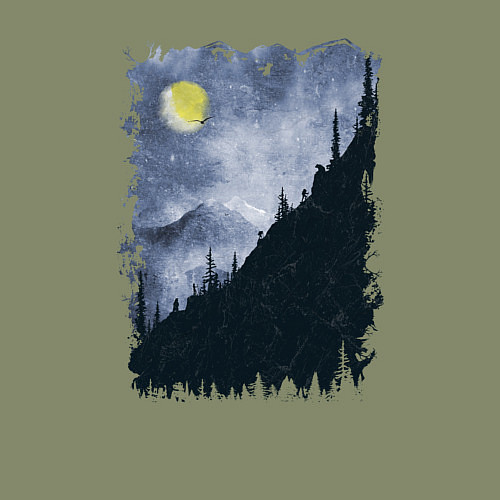 Мужской свитшот Медведи на склоне / Авокадо – фото 3