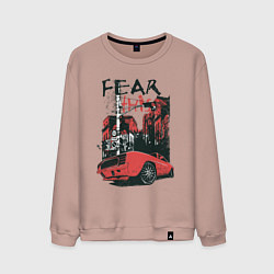 Свитшот хлопковый мужской Fear This футболка, цвет: пыльно-розовый