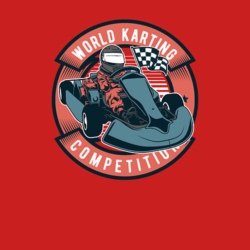 Мужской свитшот WORLD CARTING КАРТИНГ / Красный – фото 3