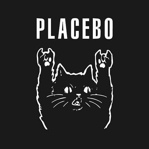 Мужской свитшот PLACEBO РОК КОТ / Черный – фото 3