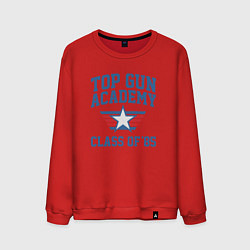 Свитшот хлопковый мужской TOP GUN Academy Class of 85, цвет: красный