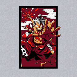 Свитшот хлопковый мужской ЛУФФИ 5 ЙОНКО ONE PIECE, цвет: меланж — фото 2