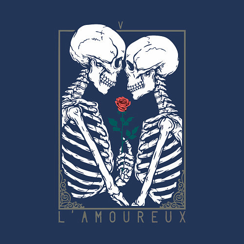 Мужской свитшот Lovers навсегда / Тёмно-синий – фото 3