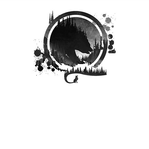 Мужской свитшот Дикие звери / Белый – фото 3