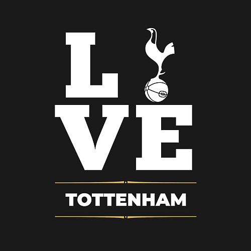 Мужской свитшот Tottenham Love Classic / Черный – фото 3