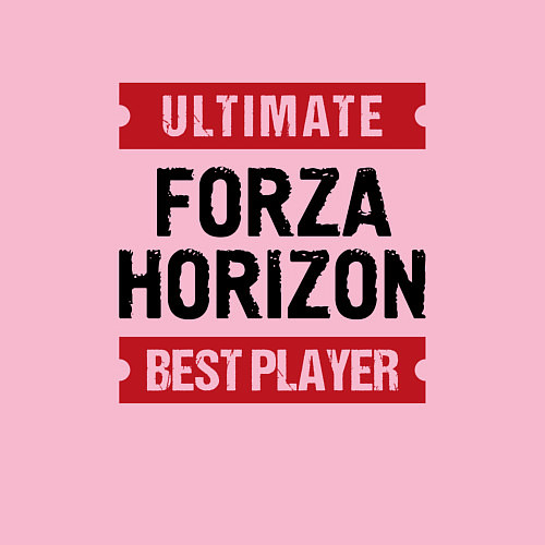 Мужской свитшот Forza Horizon: таблички Ultimate и Best Player / Светло-розовый – фото 3