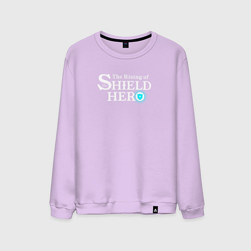 Мужской свитшот The Rising of the Shield Hero logo white color / Лаванда – фото 1