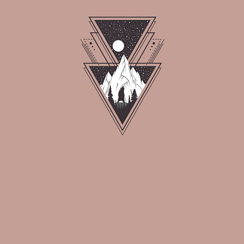 Мужской свитшот Медвежья геометрия / Пыльно-розовый – фото 3