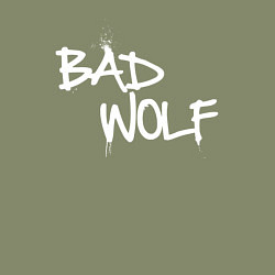Свитшот хлопковый мужской Bad Wolf злой волк, цвет: авокадо — фото 2