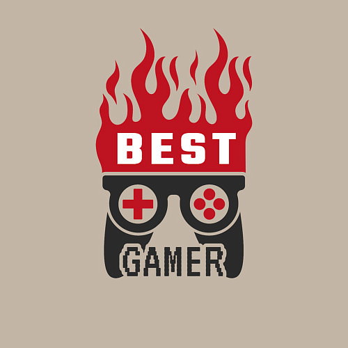 Мужской свитшот Best Gamer Лучший геймер / Миндальный – фото 3