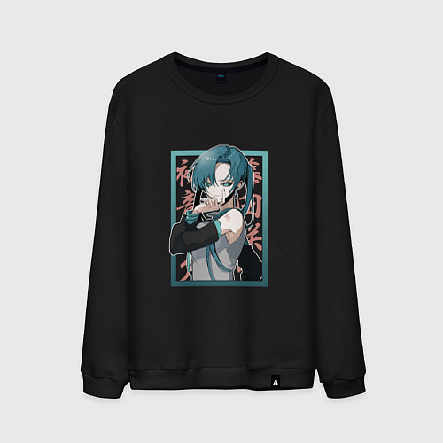 Мужской свитшот Hatsune Miku Drain / Черный – фото 1