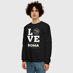 Свитшот хлопковый мужской Roma Love Classic, цвет: черный — фото 2