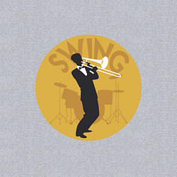 Свитшот хлопковый мужской Swing, цвет: меланж — фото 2