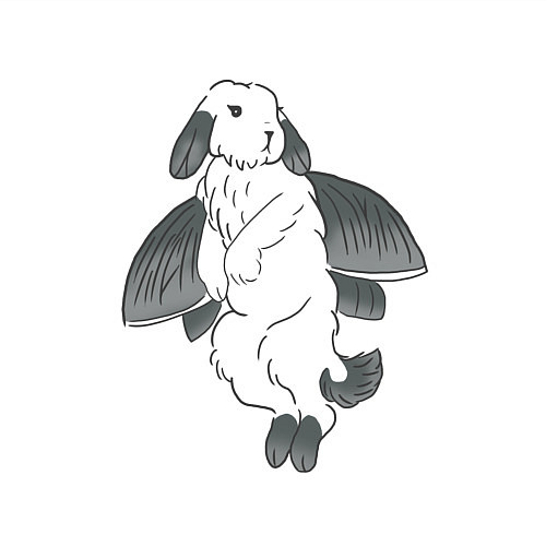 Мужской свитшот Фея зайка / Белый – фото 3