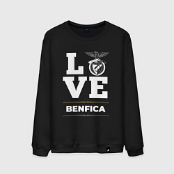 Свитшот хлопковый мужской Benfica Love Classic, цвет: черный