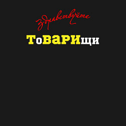 Свитшот хлопковый мужской Здравствуйте товарищи, цвет: черный — фото 2