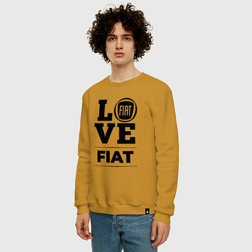 Мужской свитшот Fiat Love Classic / Горчичный – фото 3