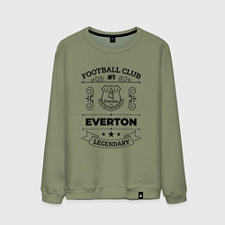 Свитшот хлопковый мужской Everton: Football Club Number 1 Legendary, цвет: авокадо