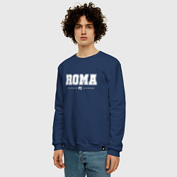 Свитшот хлопковый мужской Roma Football Club Классика, цвет: тёмно-синий — фото 2