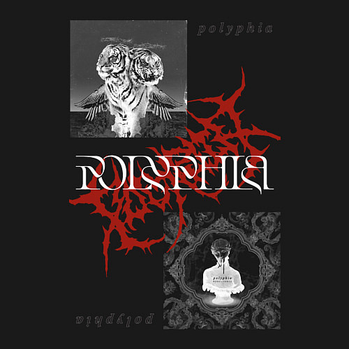 Мужской свитшот Polyphia / Черный – фото 3