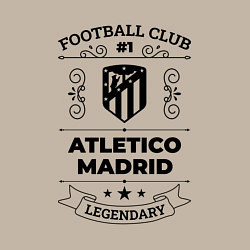 Свитшот хлопковый мужской Atletico Madrid: Football Club Number 1 Legendary, цвет: миндальный — фото 2