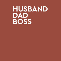 Свитшот хлопковый мужской Husband, dad, boss, цвет: кирпичный — фото 2