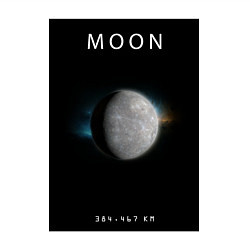 Свитшот хлопковый мужской Moon Луна Space collections, цвет: белый — фото 2