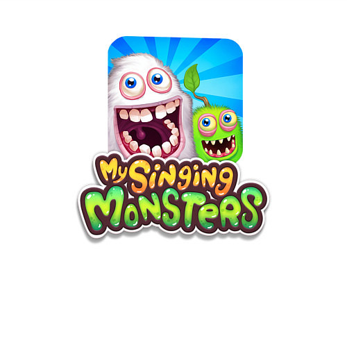 Мужской свитшот My singing monsters мамунт и зерномех / Белый – фото 3