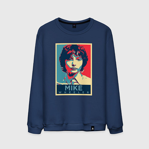 Мужской свитшот Stranger Things Майк / Тёмно-синий – фото 1