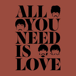 Свитшот хлопковый мужской ALL YOU NEED IS LOVE THE BEATLES, цвет: кирпичный — фото 2