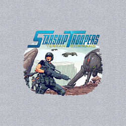 Свитшот хлопковый мужской Starship Troopers высадка десанта, цвет: меланж — фото 2