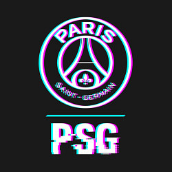 Свитшот хлопковый мужской PSG FC в стиле Glitch, цвет: черный — фото 2