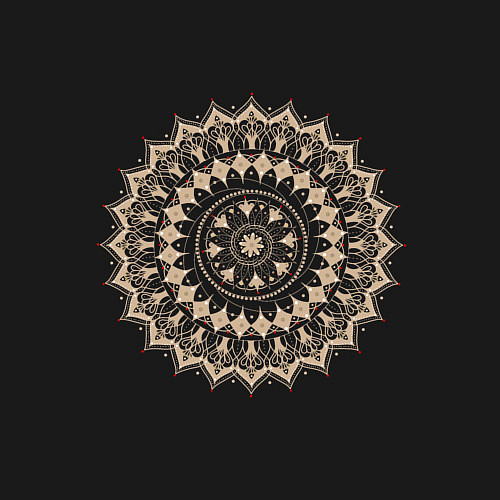 Мужской свитшот Магическая золотая мандала / Черный – фото 3