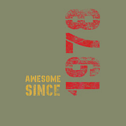 Свитшот хлопковый мужской Потрясающий человек с 1978 года, цвет: авокадо — фото 2