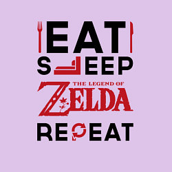 Свитшот хлопковый мужской Надпись: Eat Sleep Zelda Repeat, цвет: лаванда — фото 2