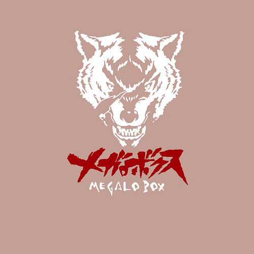 Мужской свитшот Megalo box Wolf / Пыльно-розовый – фото 3