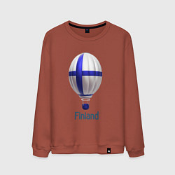 Мужской свитшот 3d aerostat Finland flag
