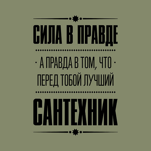 Мужской свитшот Надпись: Сила в правде, а правда в том, что перед / Авокадо – фото 3