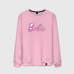 Свитшот хлопковый мужской Barbie logo, цвет: светло-розовый