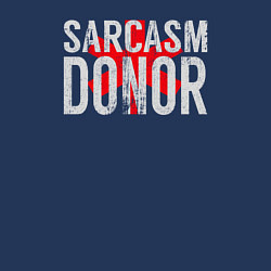 Свитшот хлопковый мужской Донор Сарказма Sarcasm Donor, цвет: тёмно-синий — фото 2