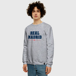 Свитшот хлопковый мужской Real Madrid FC Classic, цвет: меланж — фото 2