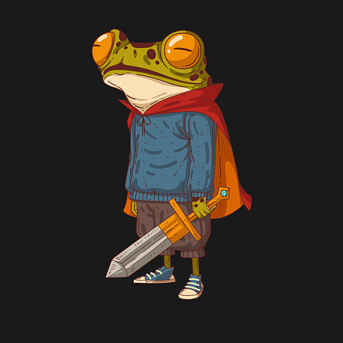 Мужской свитшот Лягушачий прЫнц / Черный – фото 3