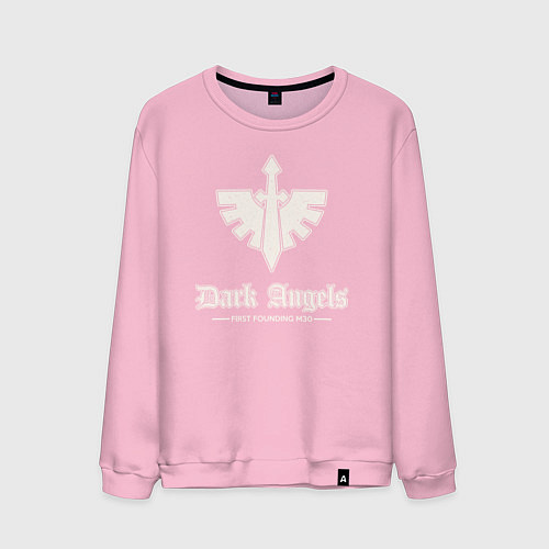 Мужской свитшот Темные ангелы лого винтаж / Светло-розовый – фото 1