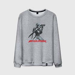 Свитшот хлопковый мужской Райден из Metal Gear Rising с мечом, цвет: меланж